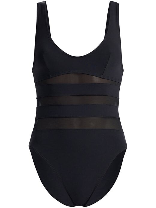 

Цельный купальник с полосками Wolford, черный