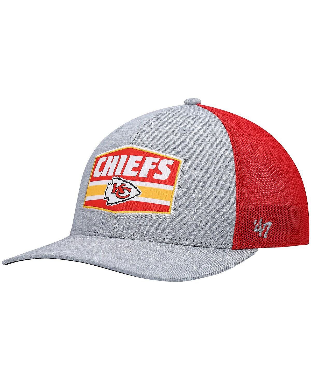 

Мужская серо-красная кепка Kansas City Chiefs Motivator с эффектом меланжевого цвета '47 Brand