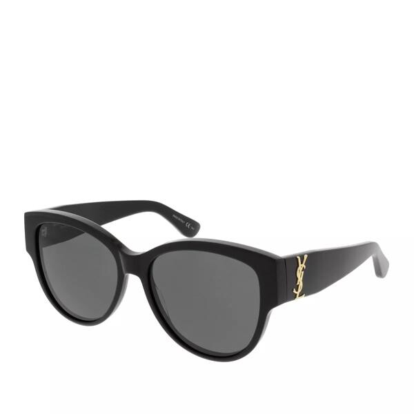 

Солнцезащитные очки sl m3 55 black/black/grey Saint Laurent, черный