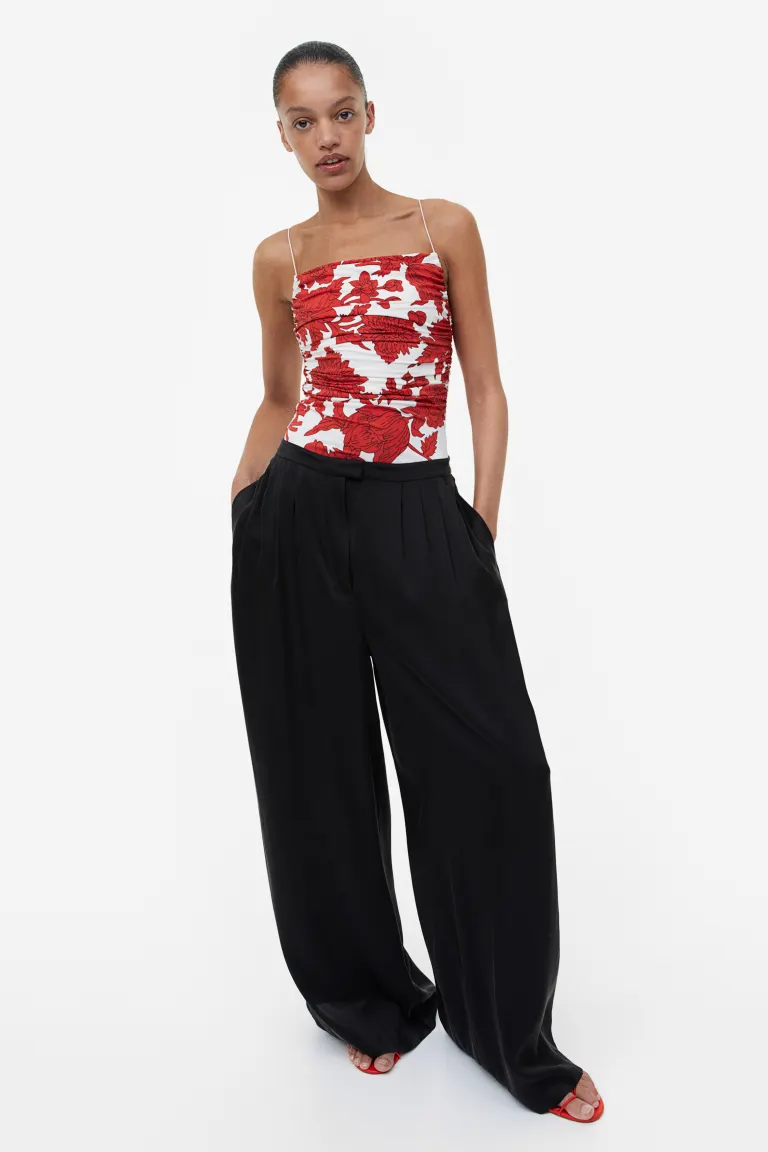 

Драпированное боди-стринги H&M, белый