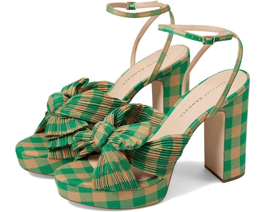 

Туфли Loeffler Randall Natalia, цвет Green/Butterscotch Gingham