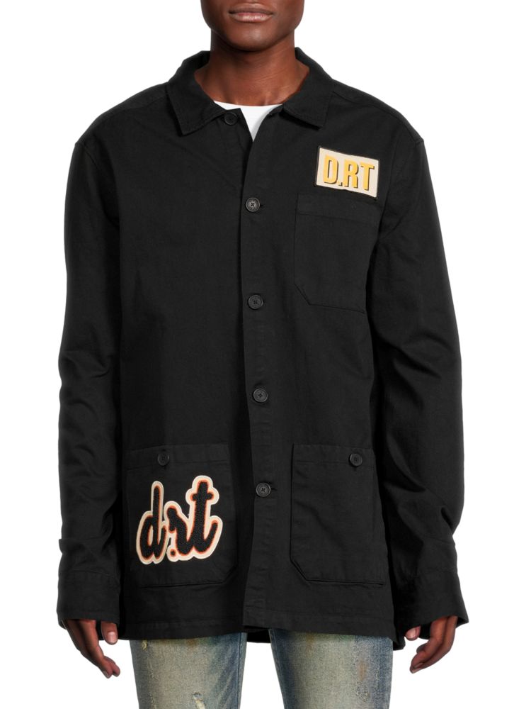 Крупногабаритная куртка с логотипом D.Rt, черный