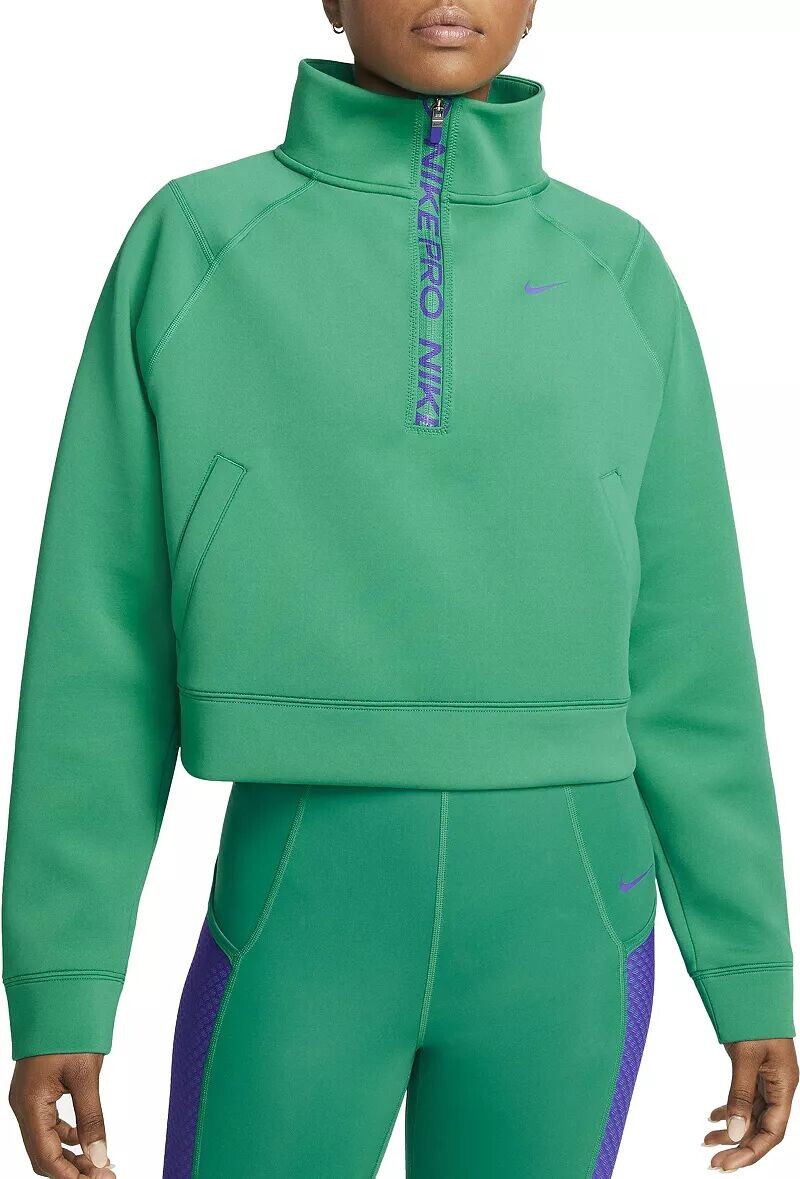 

Женский тренировочный пуловер на молнии 1/2 Nike Dri-FIT
