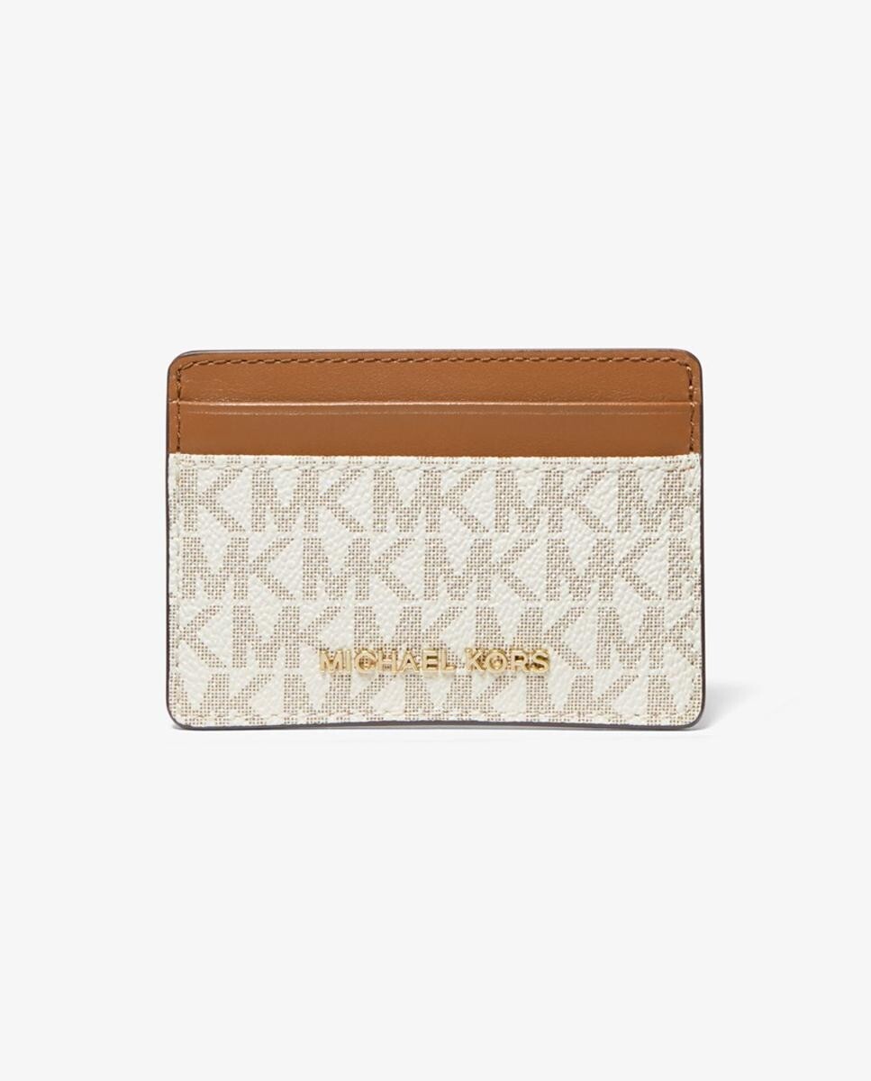 

Женская визитница кремового цвета с логотипами Michael Michael Kors, кремовый