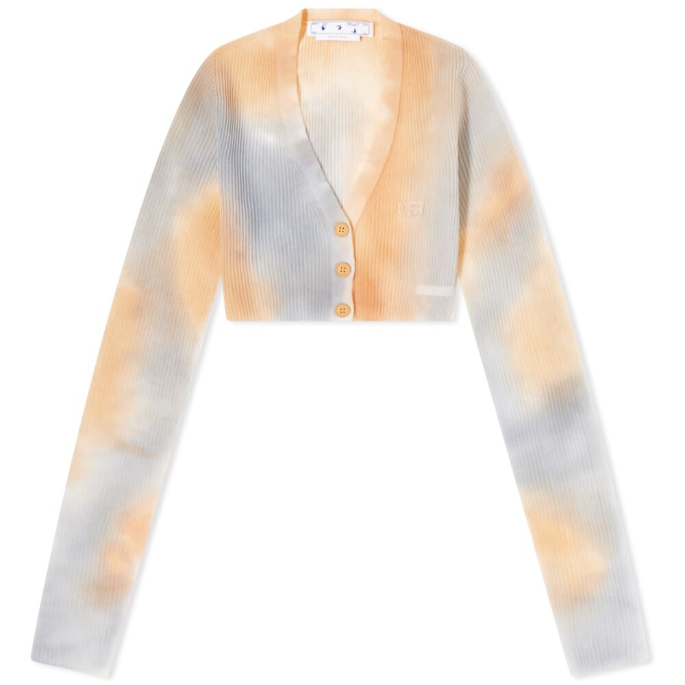 

Прозрачный укороченный кардиган Off-White Tie Dye, синий