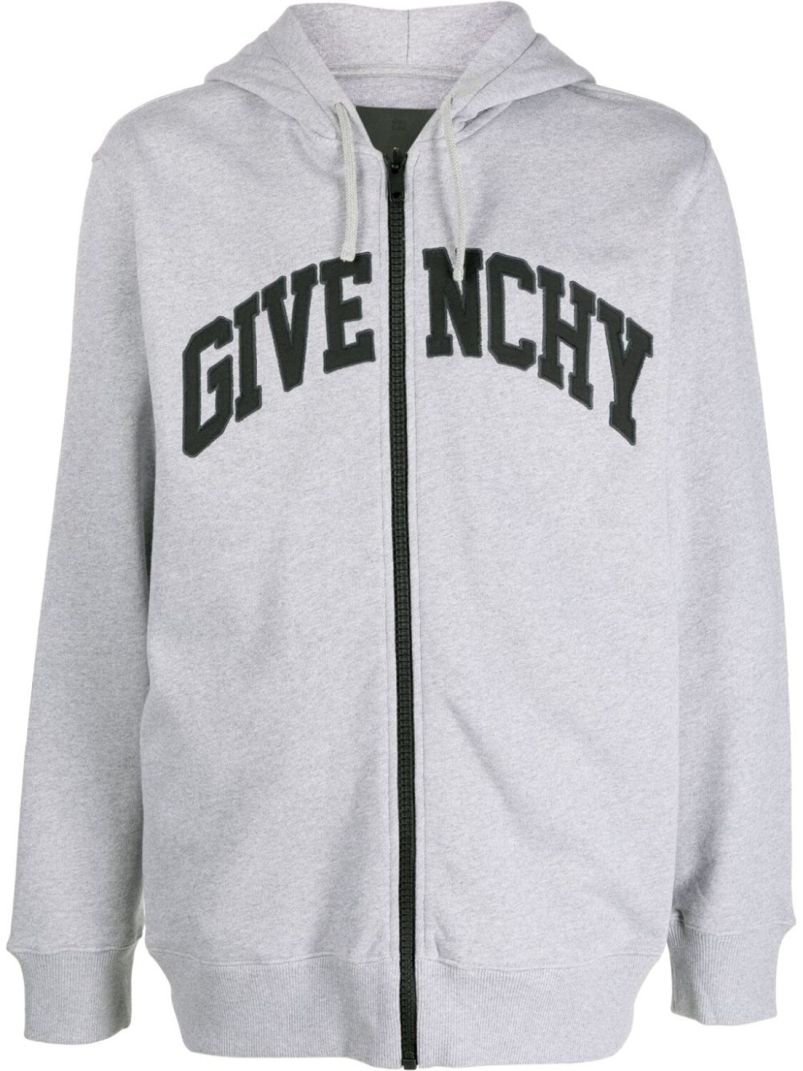 

Givenchy худи на молнии с логотипом, серый