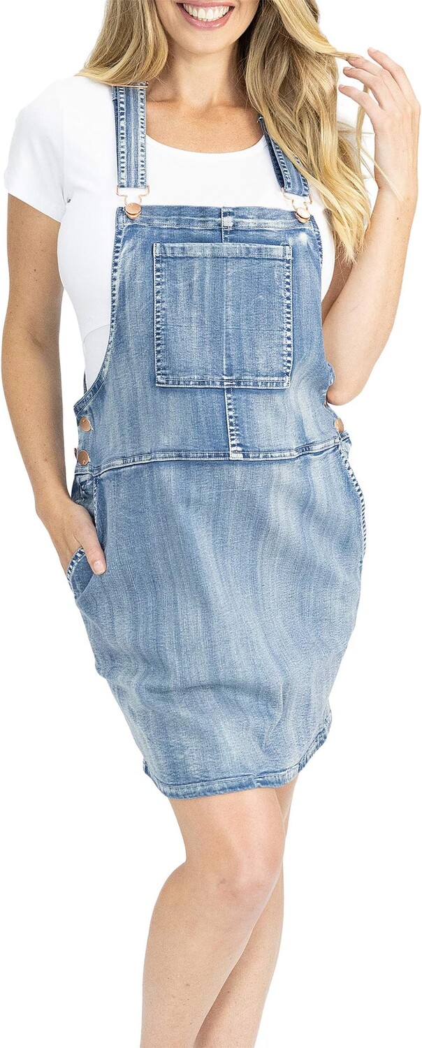 

Платье Maternity & Nursing Denim Pinafore Angel Maternity, синий
