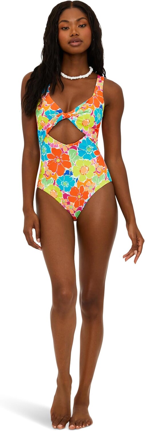 

Купальник Beach Riot Tyler One-Piece, цвет Neon Blooms Waffle