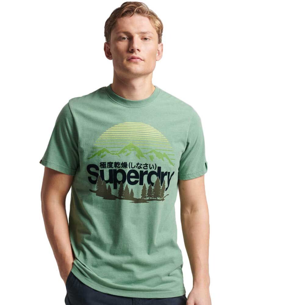 

Футболка Superdry Code Logo Great Outdoors Graphic Short , зеленый