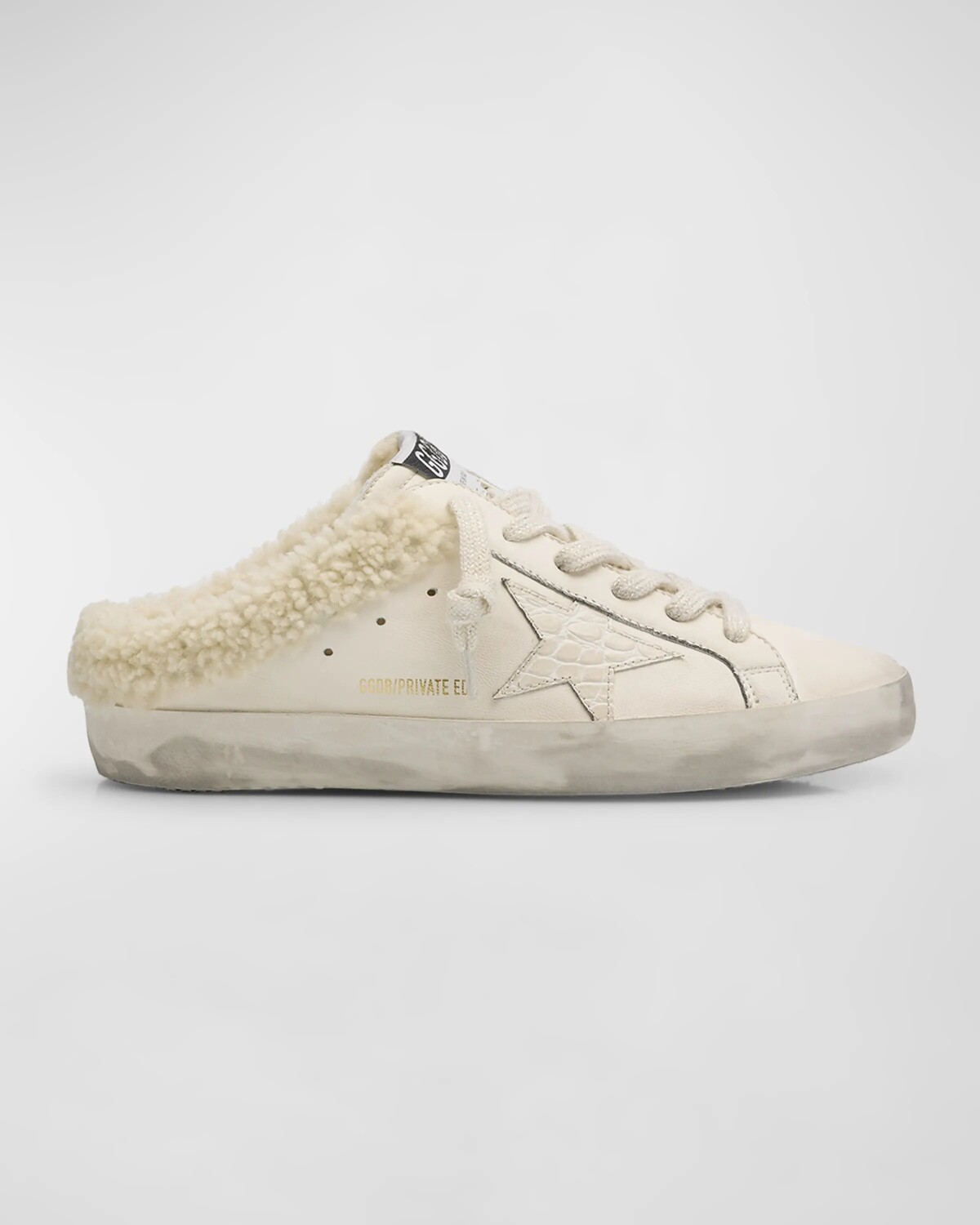 

Кроссовки-сабо из овчины Super Star Golden Goose, цвет Optic Whitebutter