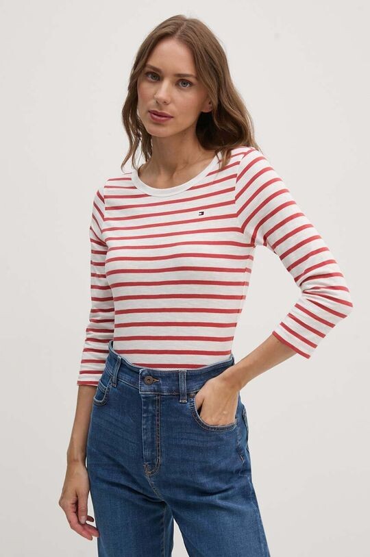

Хлопковая рубашка с длинным рукавом Tommy Hilfiger, красный