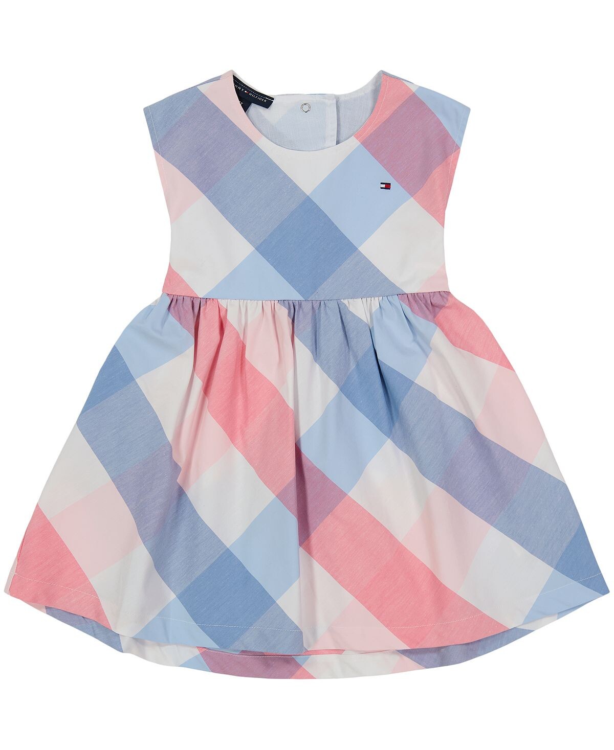 

Платье в клетку Triblend с открытой спиной для маленьких девочек Tommy Hilfiger
