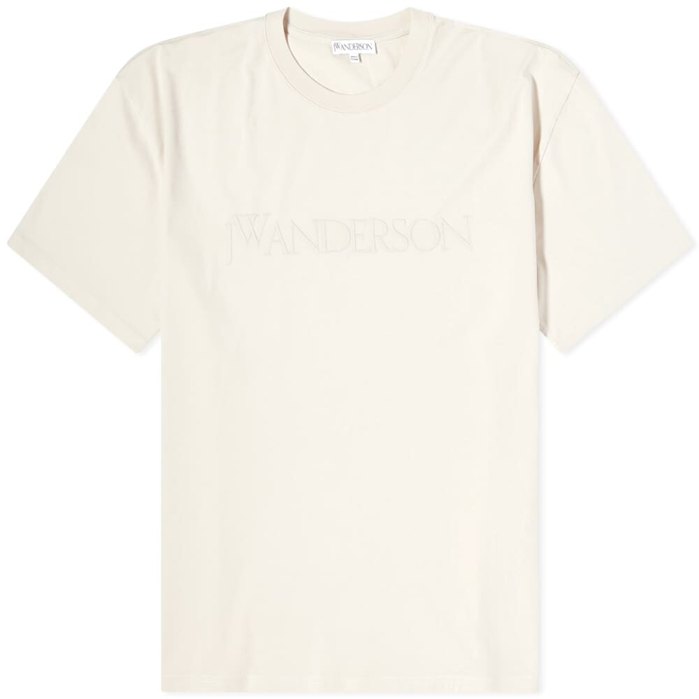 

Футболка с вышитым логотипом JW Anderson, бежевый