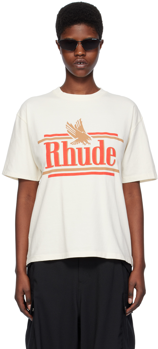 Кремового цвета футболка Rossa Rhude