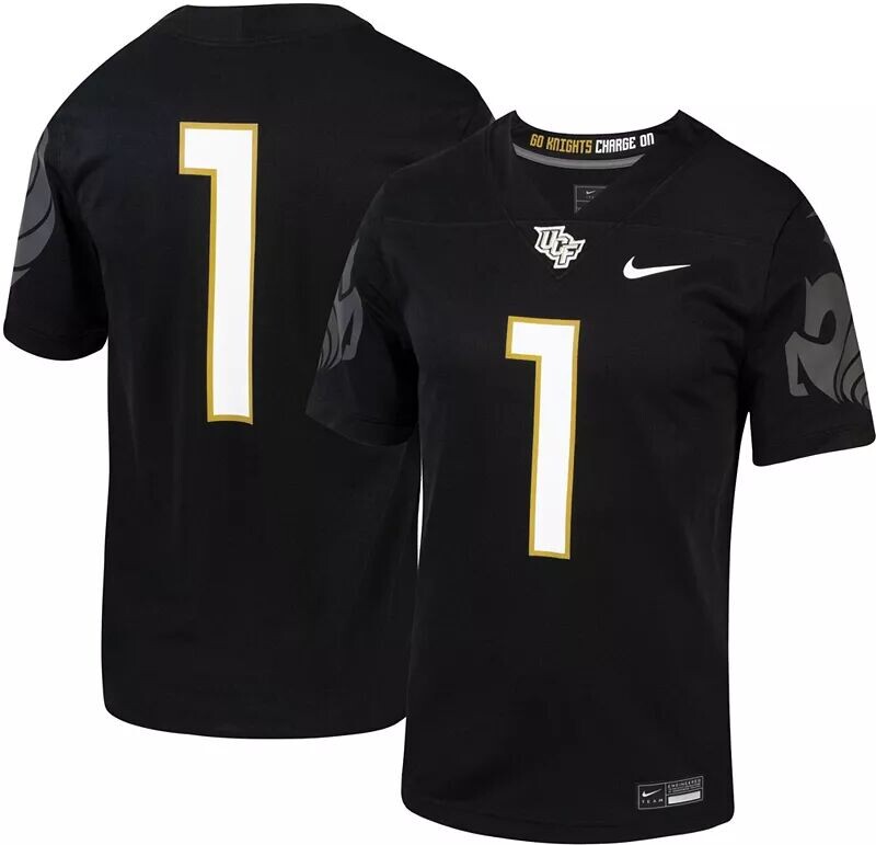

Мужское футбольное джерси черного цвета Nike UCF Knights #1 Untouchable Game