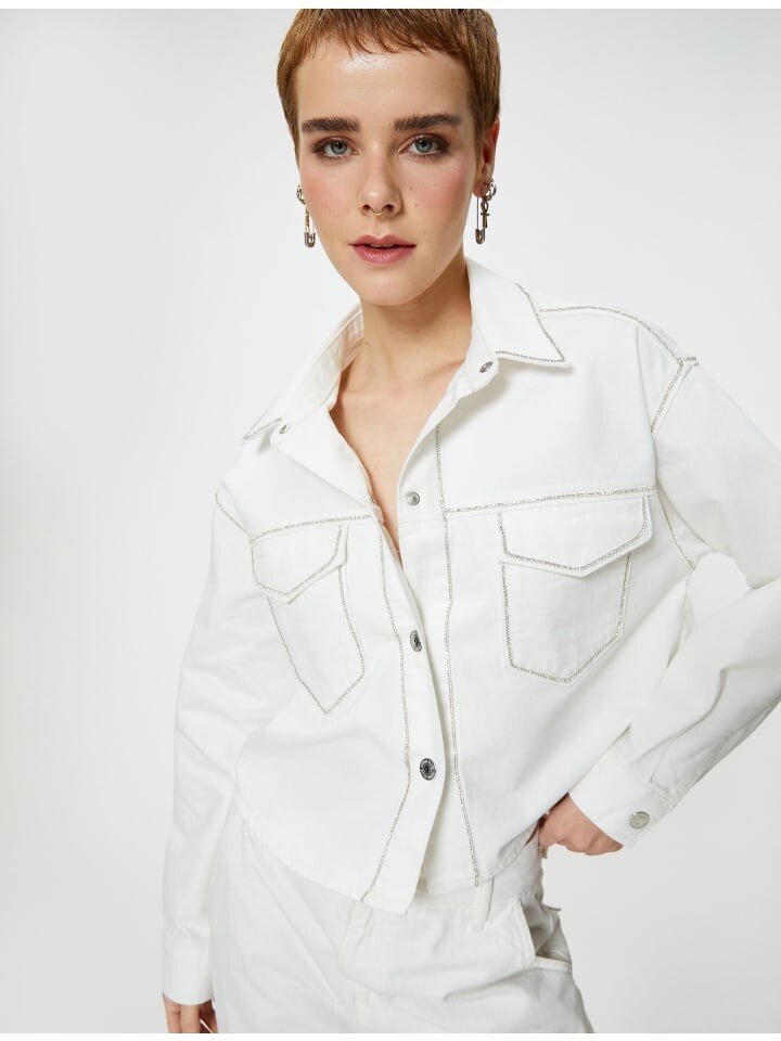 

Джинсовая куртка KOTON Blazer, цвет grauweiß