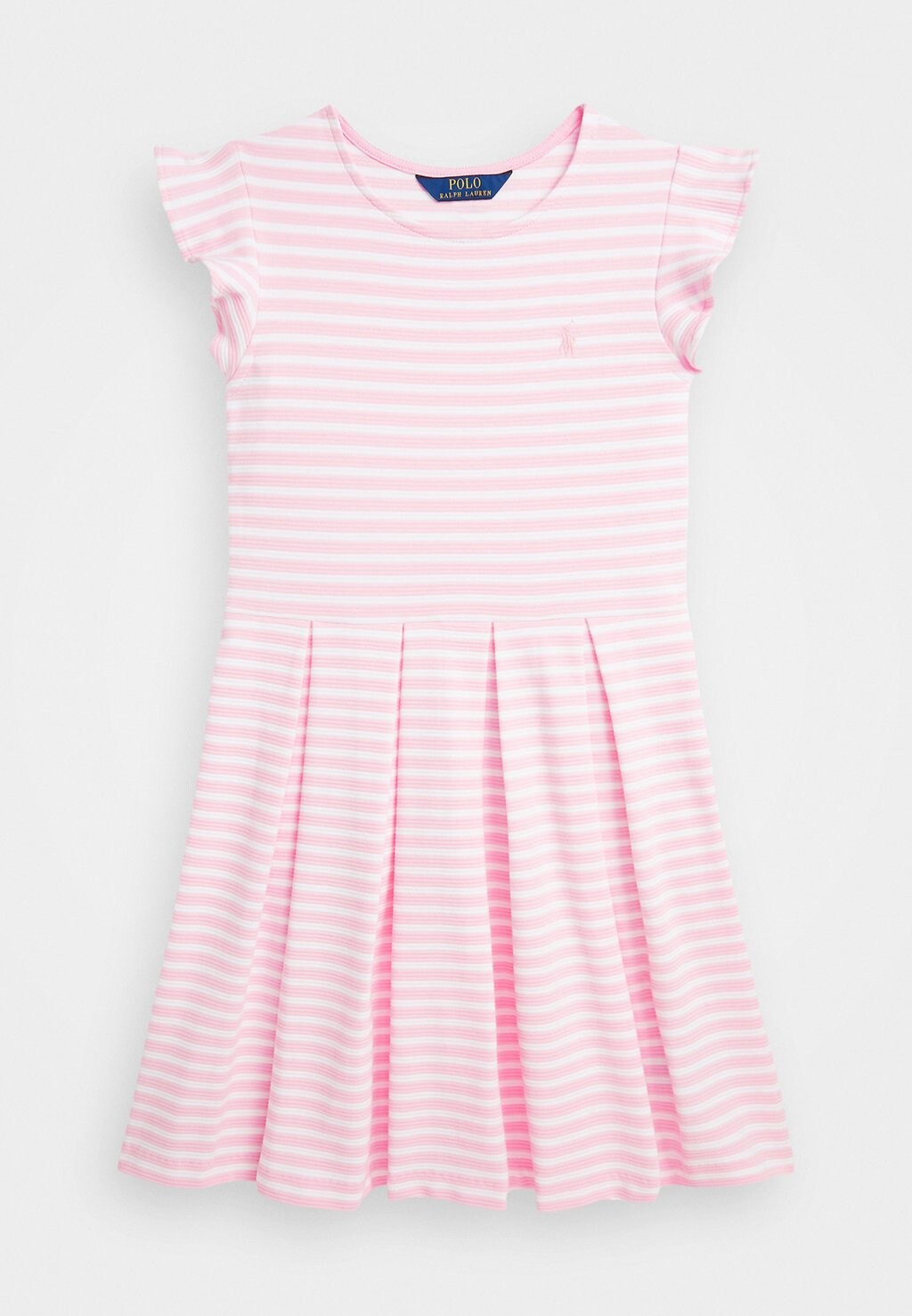 

Платье из джерси Ruffle Day Dress Polo Ralph Lauren, цвет course pink/white
