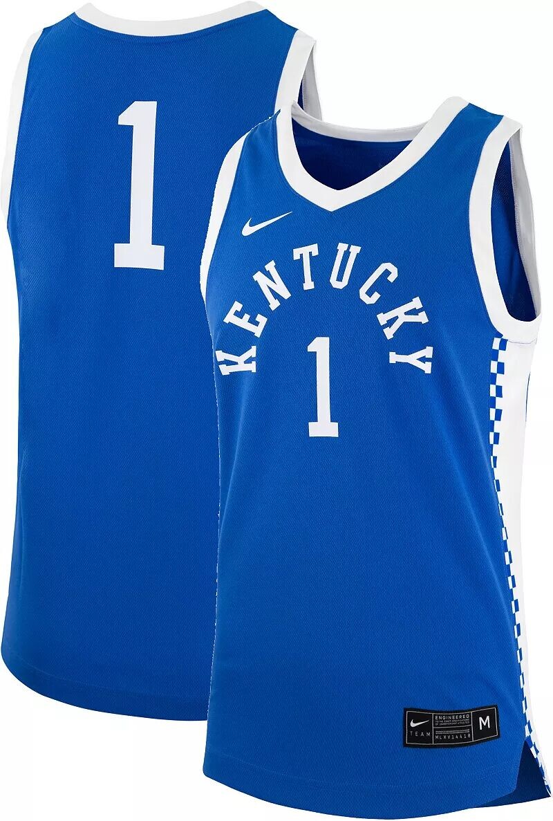 Женская синяя баскетбольная майка Nike Kentucky Wildcats #1 мужская баскетбольная майка royal kentucky wildcats limited nike