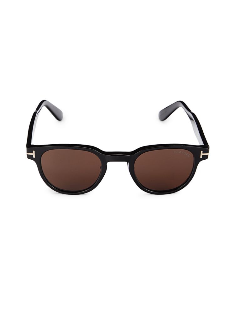 

Круглые солнцезащитные очки 47MM Tom Ford, цвет Black Brown