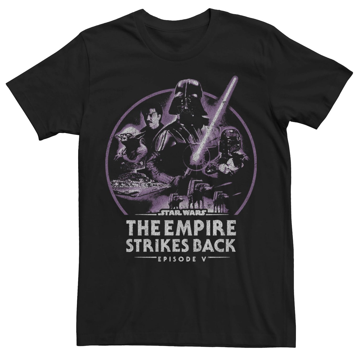 Мужская футболка : The Empire Strikes Back Group Shot Dark Circle Star Wars