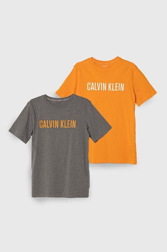 

Детские хлопковые футболки Calvin Klein Underwear, 2 пары, оранжевый