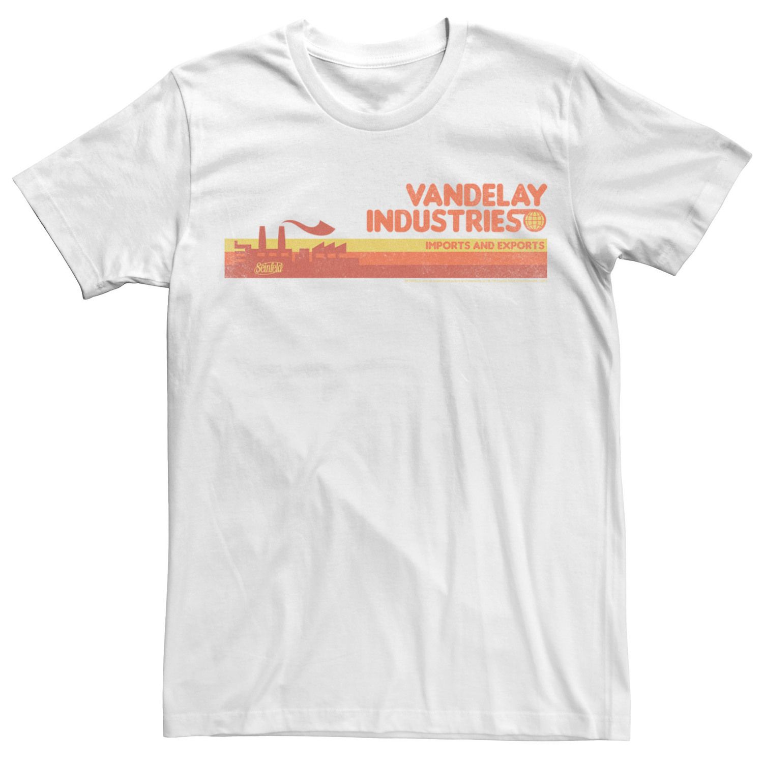 Мужская футболка Seinfeld Vandelay Industries с потертым логотипом Licensed Character