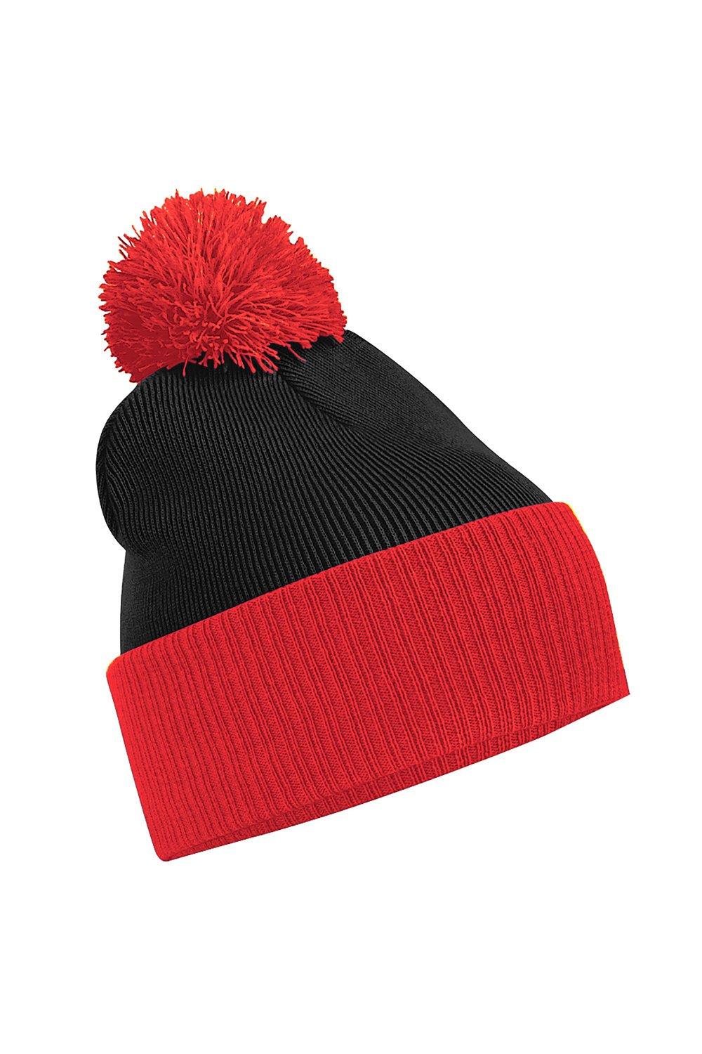 Двухцветная зимняя шапка-бини Snowstar Duo Beechfield, черный
