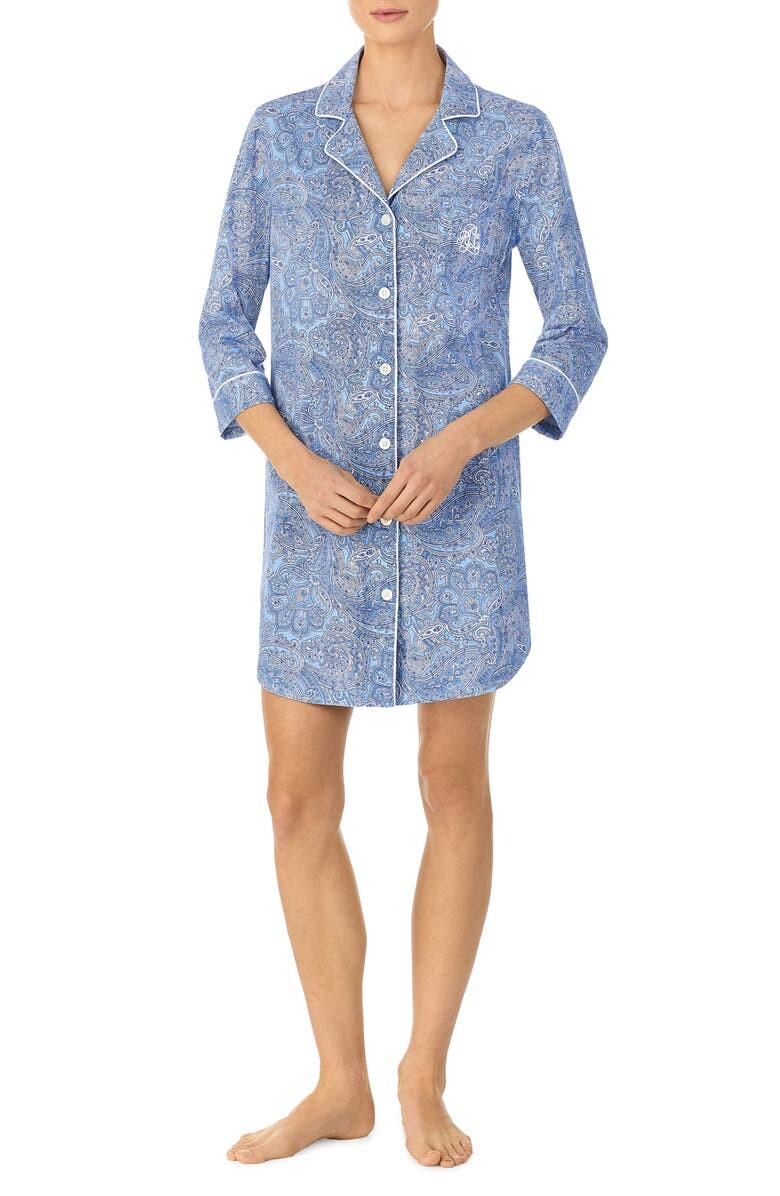 

Рубашка для сна из хлопкового джерси LAUREN RALPH LAUREN
