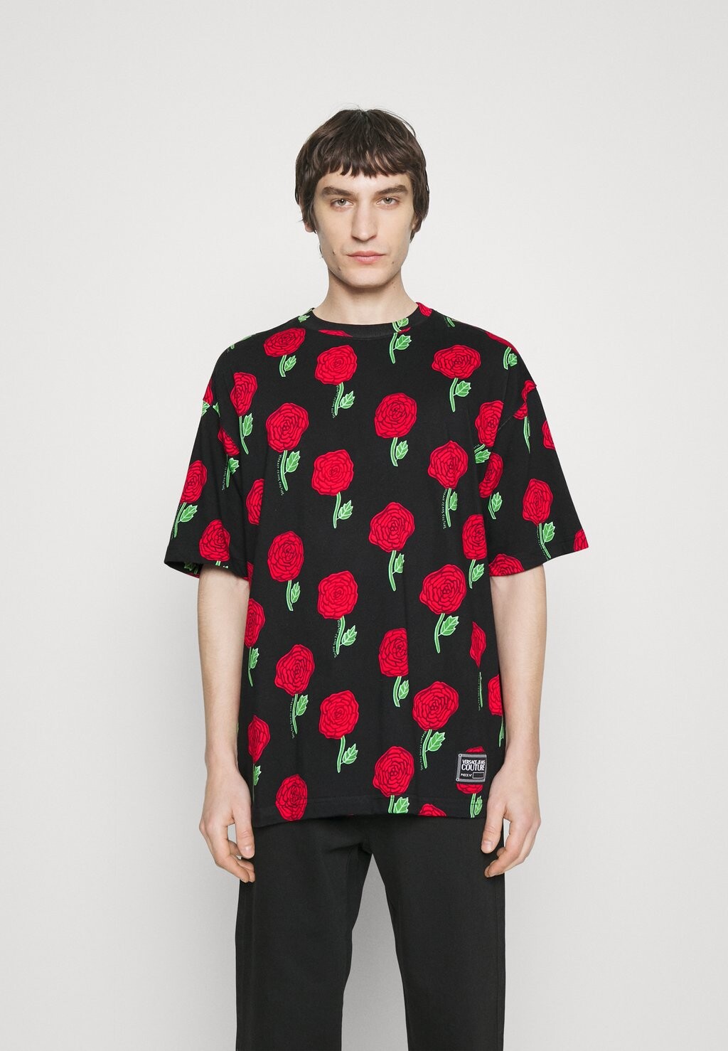 

Футболка с принтом Versace Jeans Couture, черный