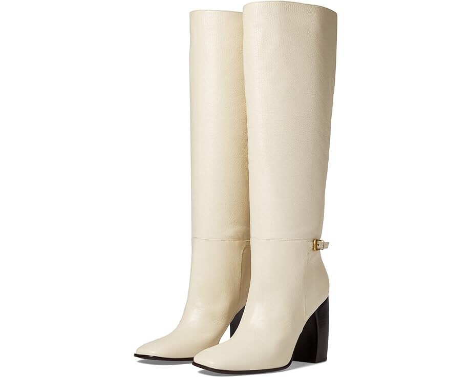 

Ботинки Tory Burch Banana Heel Buckle Boot 100 mm, цвет New Cream