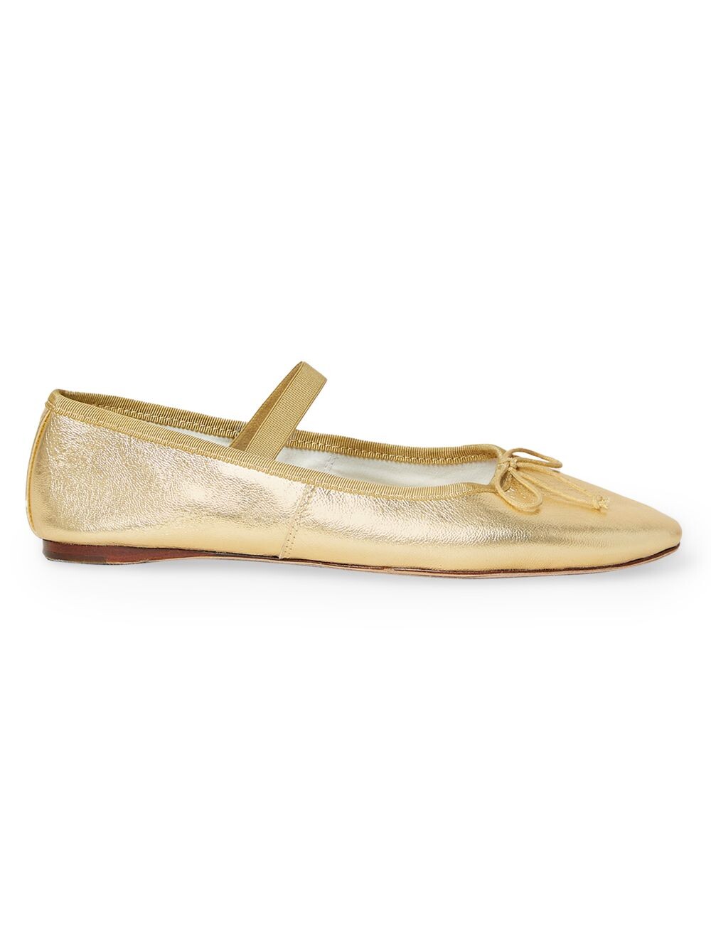 

Мягкие балетки Leonie из металлизированной кожи Loeffler Randall, золотой