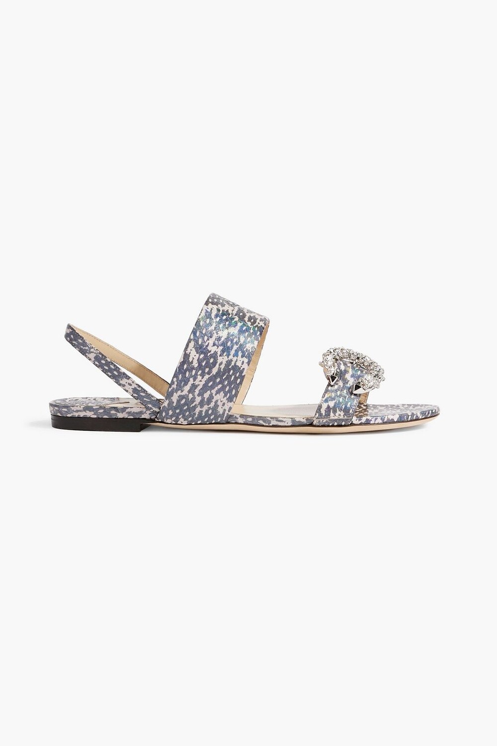 

Переливающиеся босоножки Saphera с пяткой на пятке JIMMY CHOO, серый