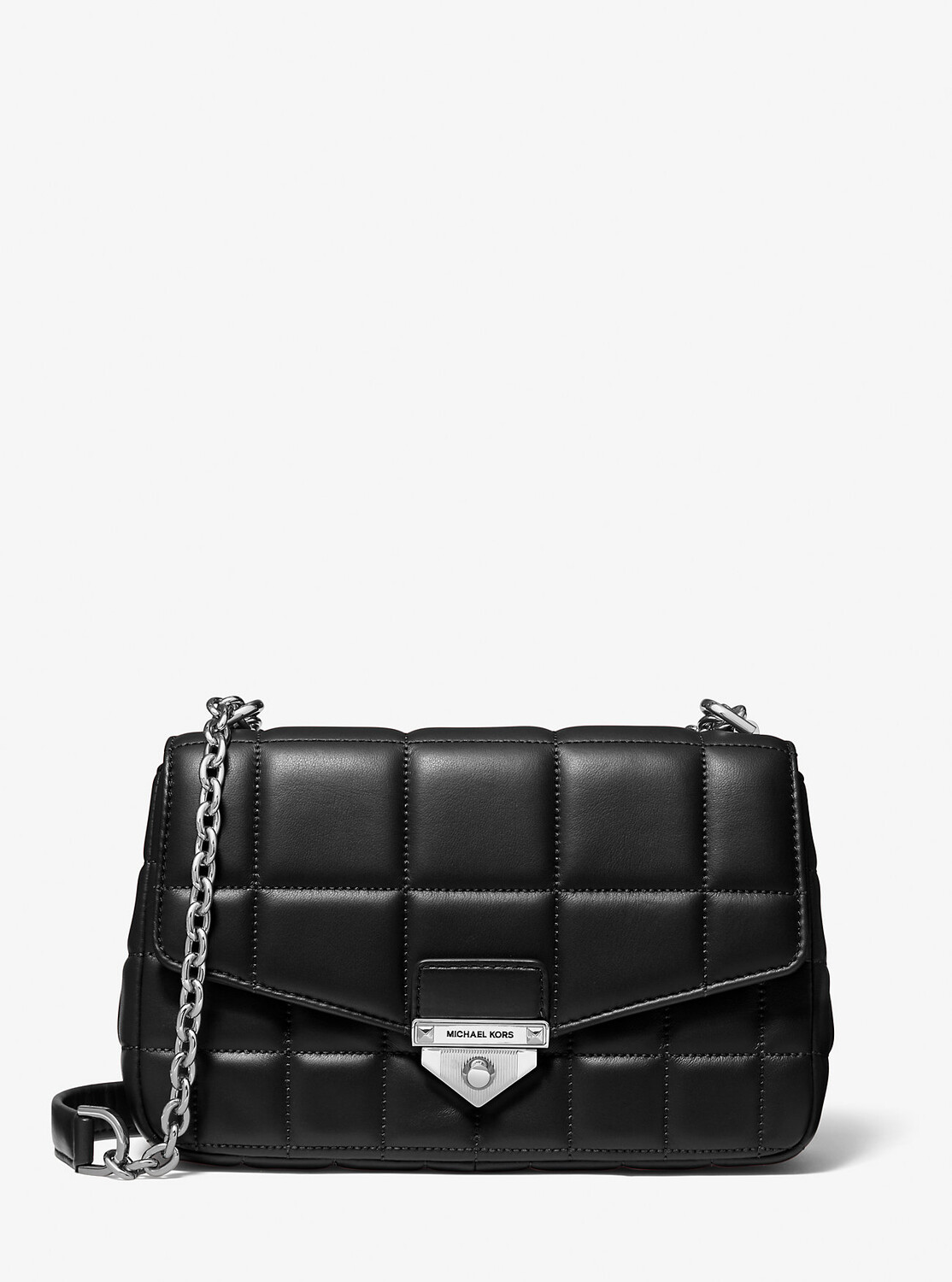 

Большая стеганая кожаная сумка через плечо Michael Kors, черный