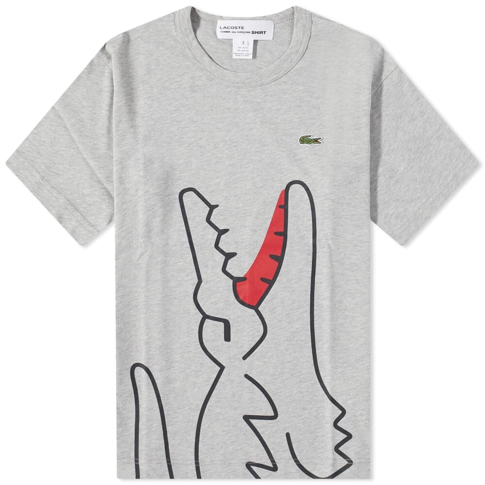 

Comme des Garçons SHIRT x Lacoste Oversized-футболка под крокодила