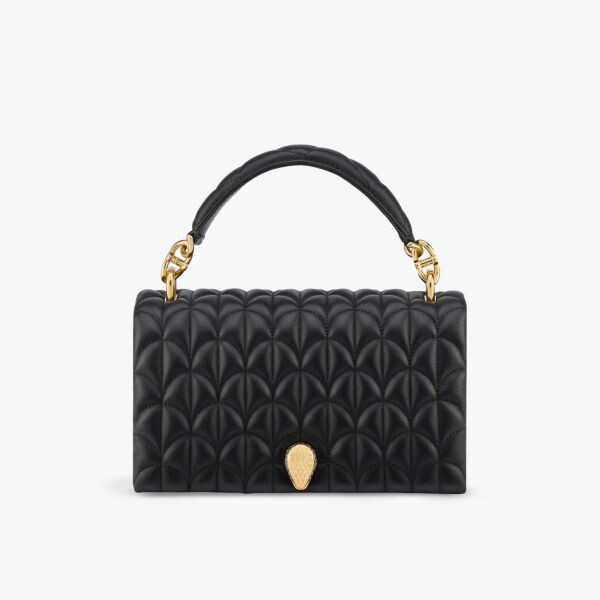 

Сумка на плечо из кожи Serpenti sugarloaf Bvlgari, черный