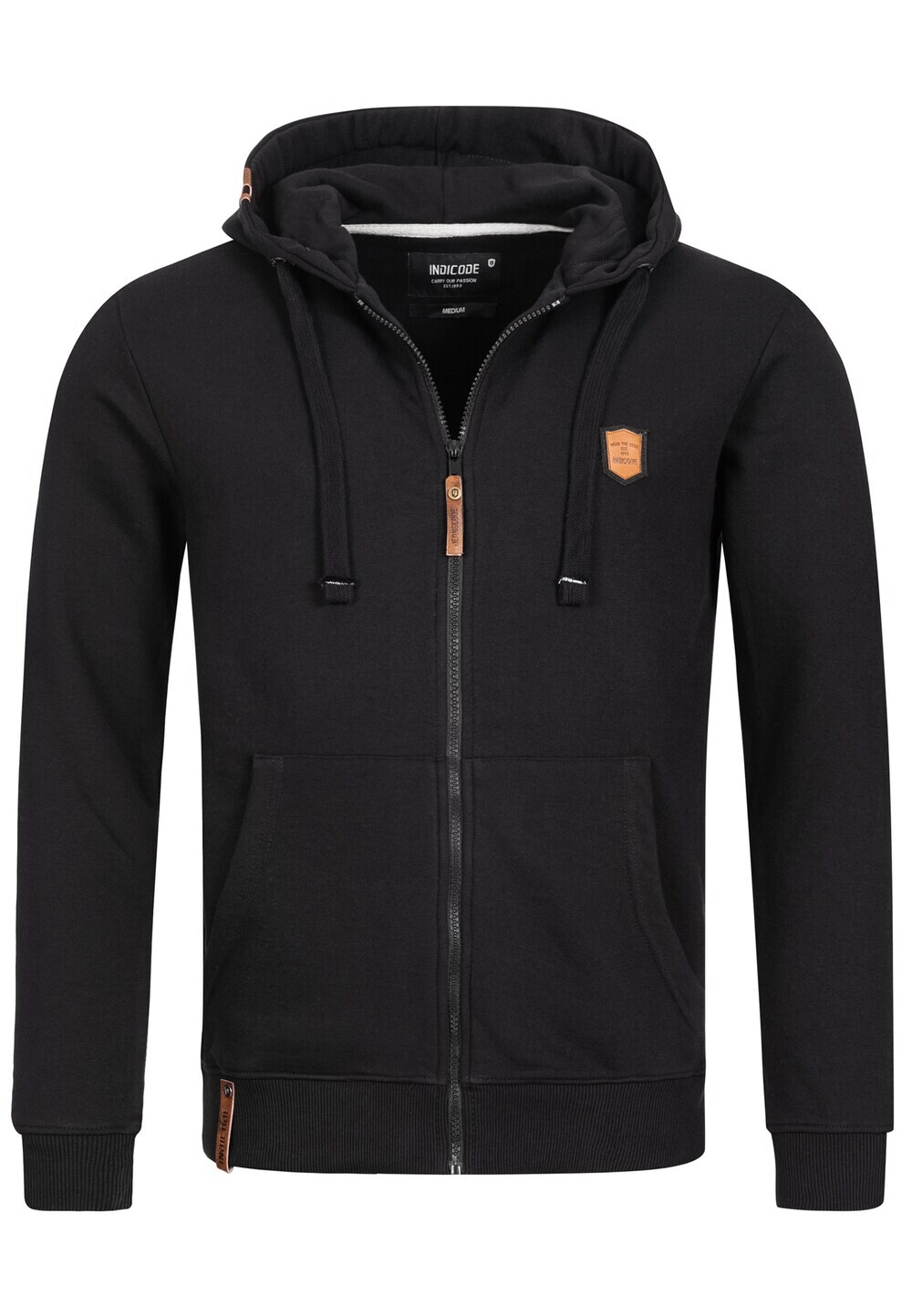 

Толстовка на молнии INDICODE JEANS Braidwood, черный