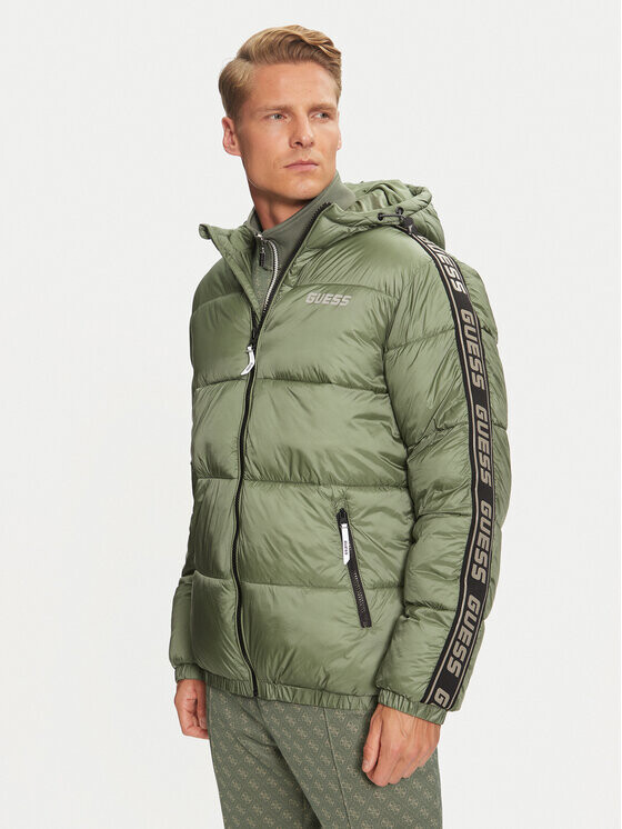 

Пуховик стандартного кроя Guess, зеленый