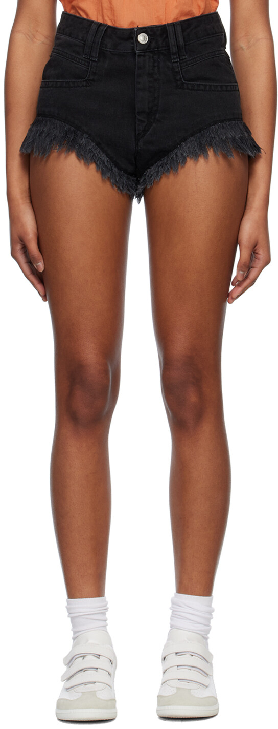 

Черные джинсовые шорты Eneidao Faded Isabel Marant Etoile