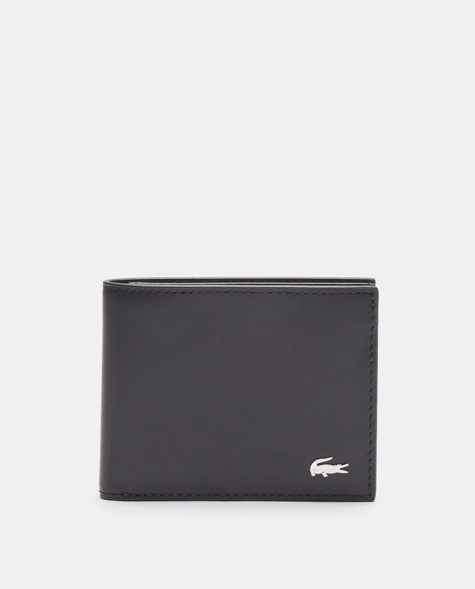 

Черный кожаный кошелек Fg Lacoste, черный