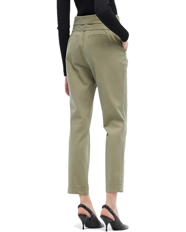 

Брюки Derek Lam 10 Crosby Leda Tie Waist Trousers, цвет Military