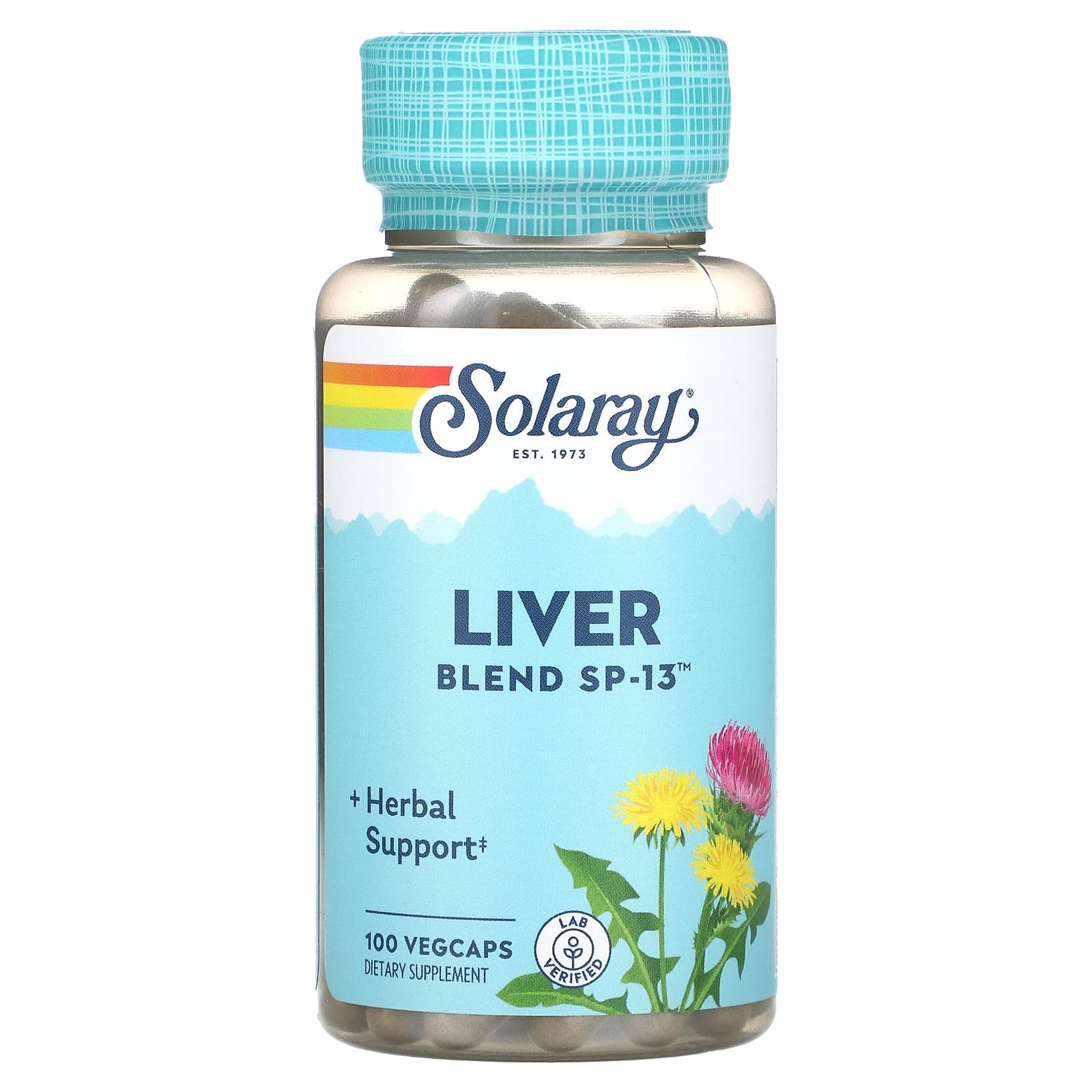Solaray Liver Blend SP-13 100 Easy-To-Swallow Capsules nutrachamps focused energy 60 easy to swallow veggie capsules