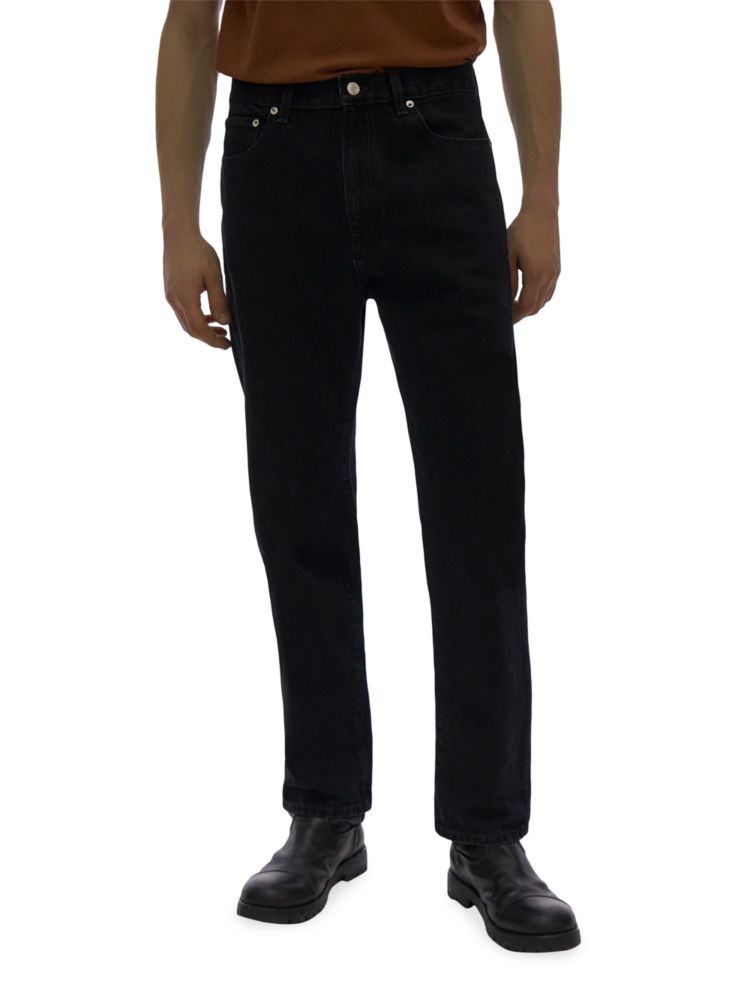 джинсы helmut lang размер 44 46 черный Монохромные прямые джинсы Helmut Lang, черный