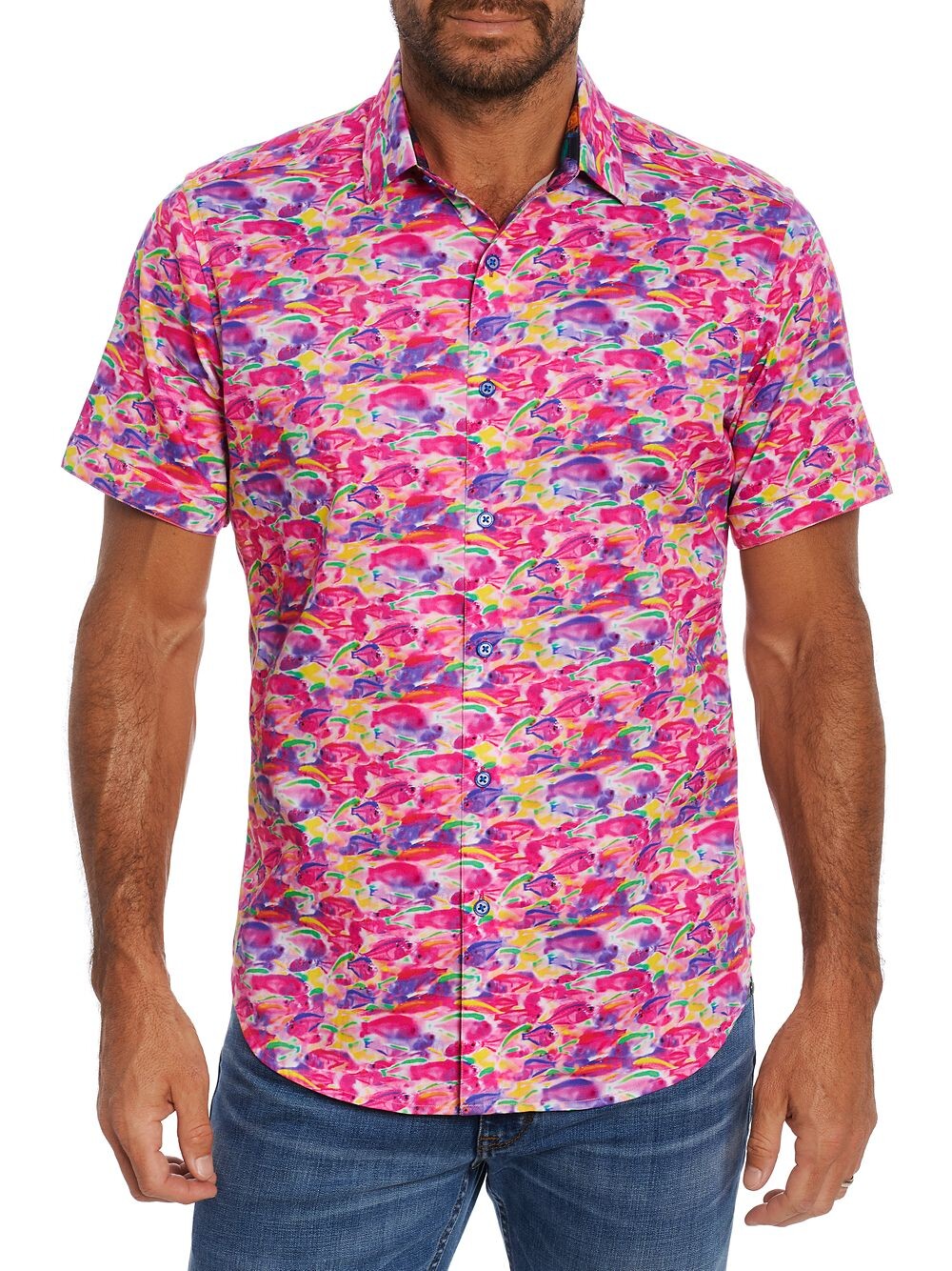 

Рубашка Fishy Business из ткани Robert Graham, розовый
