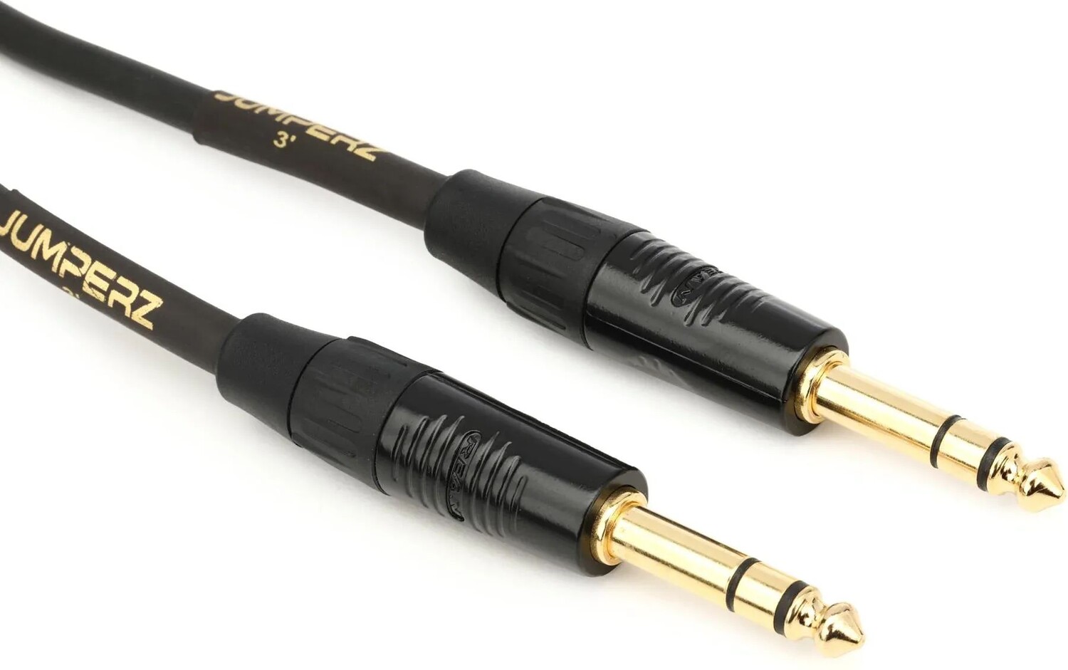 

JUMPERZ JG2TRS-3 Соединительный кабель TRS-TRS Gold — 3 фута