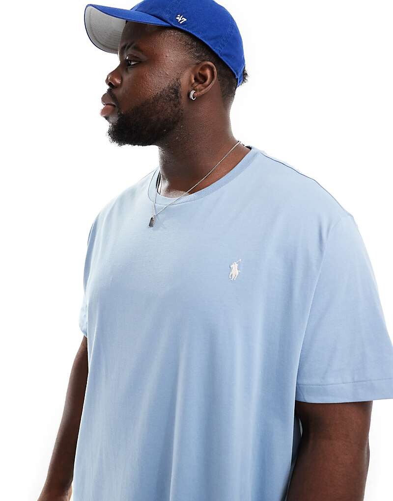 

Голубая футболка с логотипом Polo Ralph Lauren Big & Tall