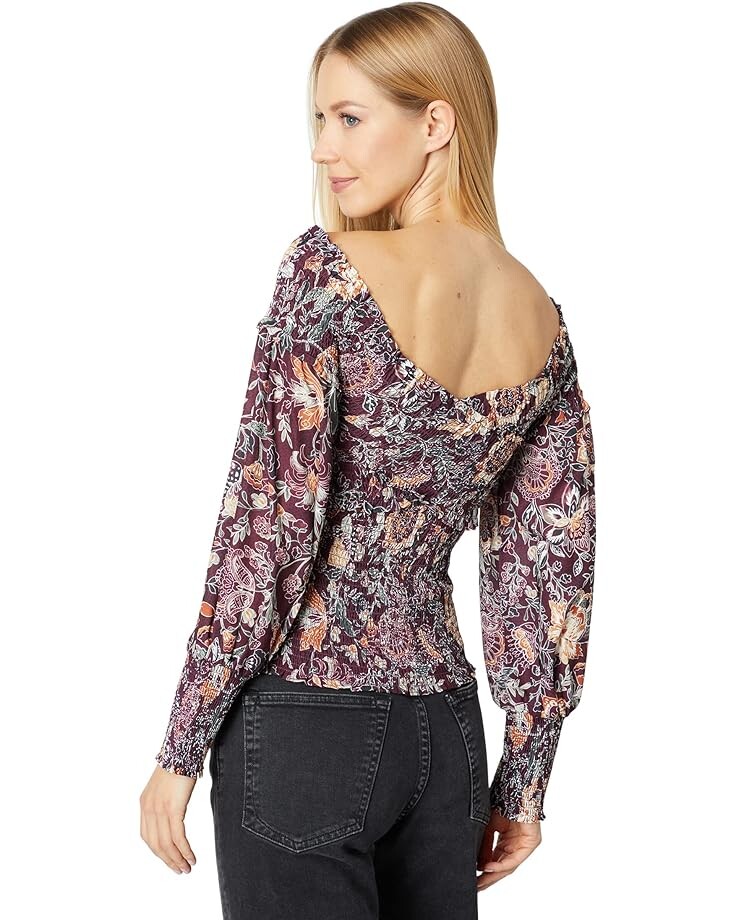 

Топ Steve Madden Helena Floral Top, цвет Port