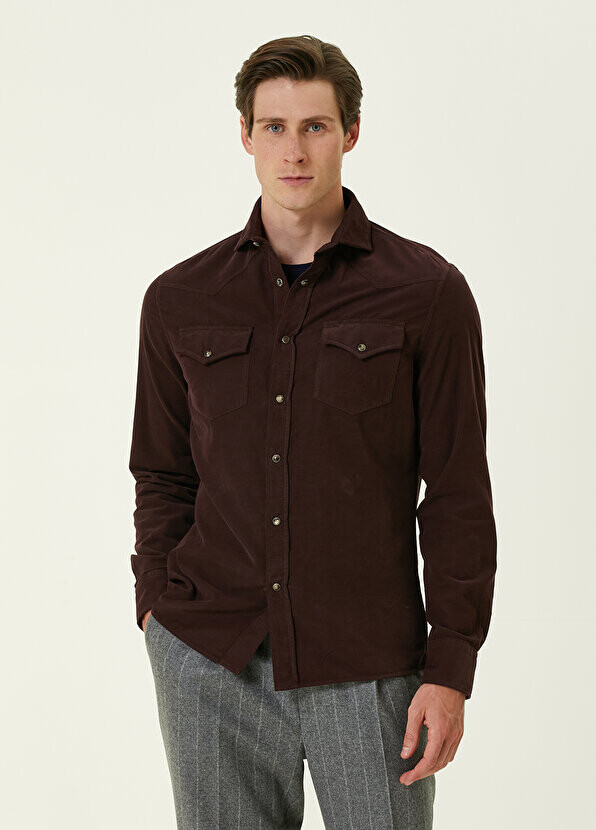 

Фиолетовая рубашка Brunello Cucinelli