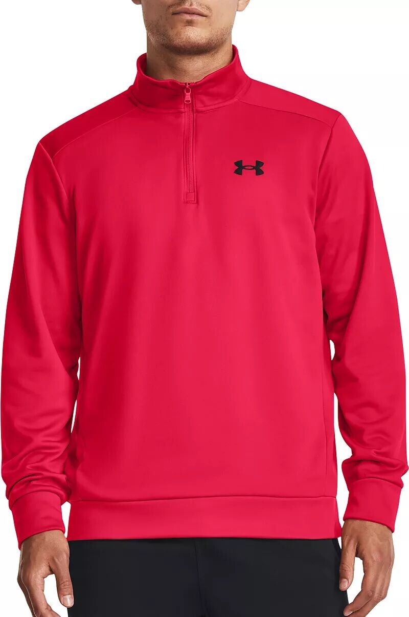 

Мужской флисовый пуловер с молнией 1/4 Under Armour Armor, красный