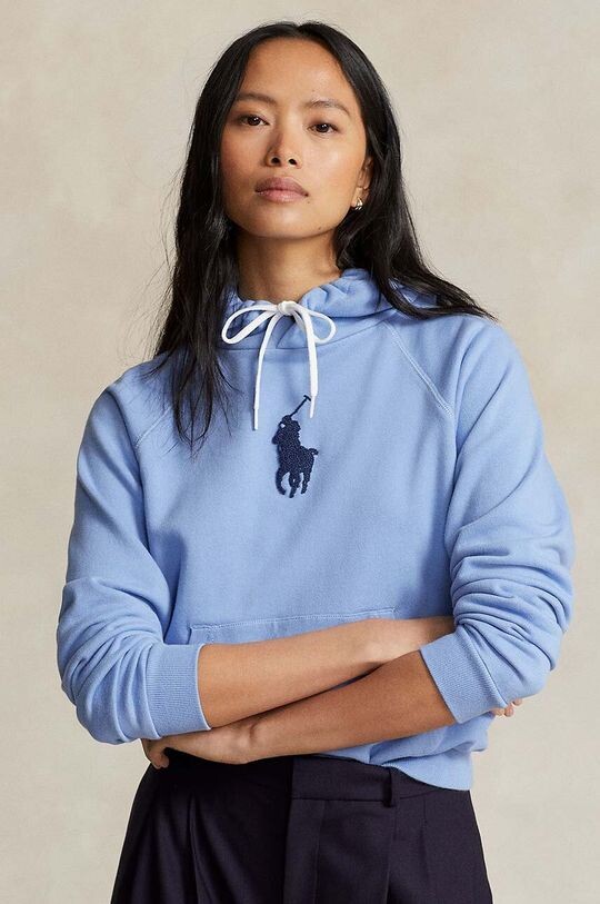 

Хлопковая толстовка Polo Ralph Lauren, синий