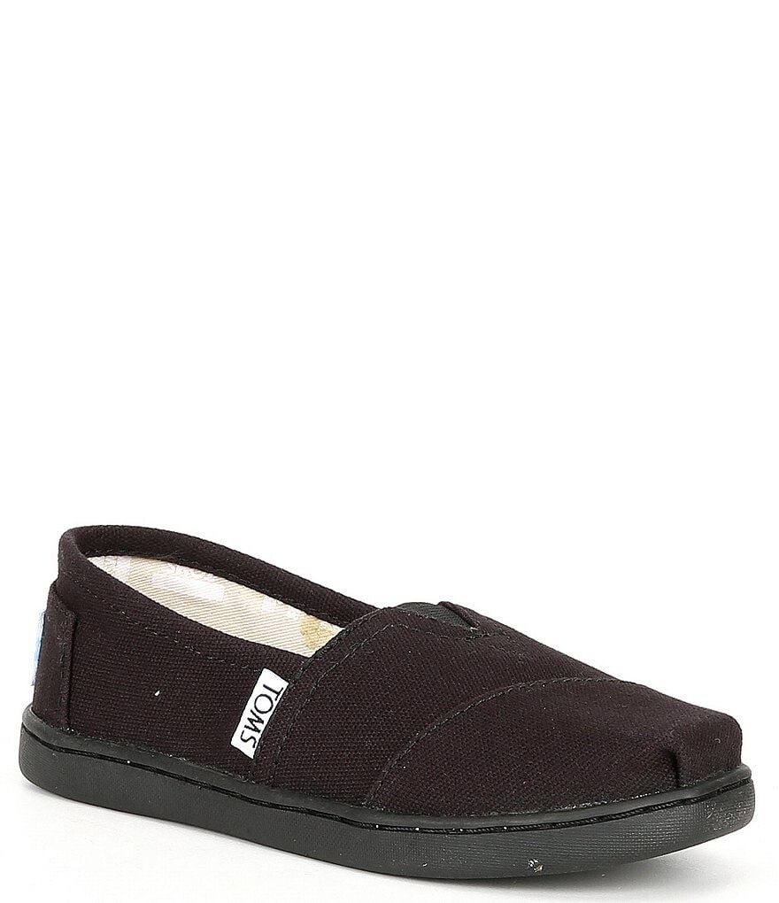 Детские классические слипоны TOMS Alpargata (для малышей), черный